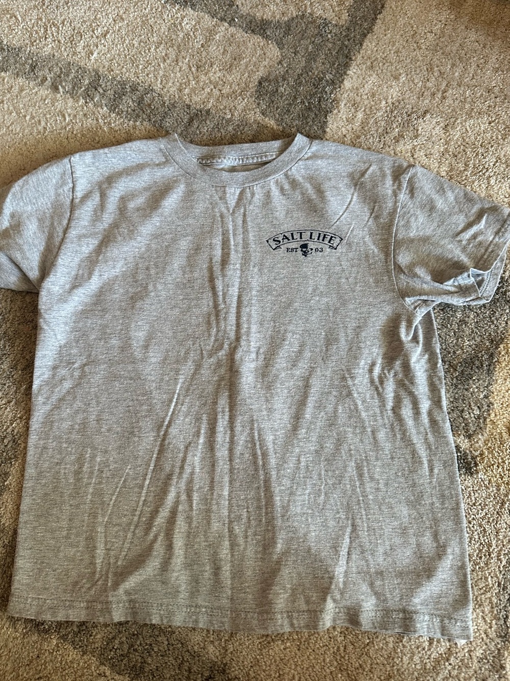 Salt Life Heather Gray Short Sleeve Logo Tee